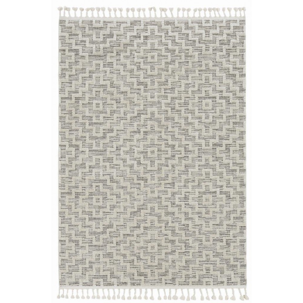 Willow Ivory Grey Geo 5'3" x 7'7" Rug