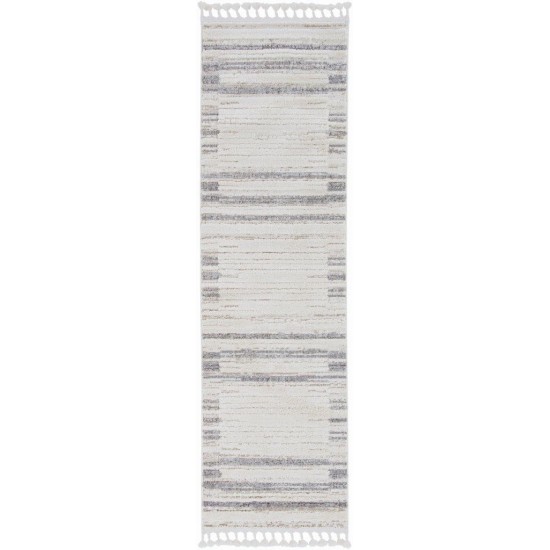 Willow Ivory Grey Landscape 2'2" x 7'6" Runner Rug