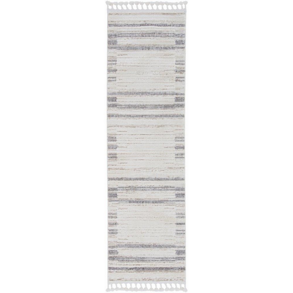 Willow Ivory Grey Landscape 2'2" x 7'6" Runner Rug