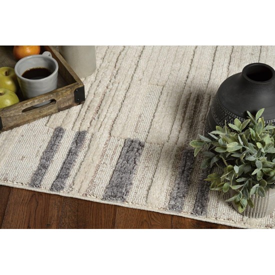 Willow Ivory Grey Landscape 2'2" x 7'6" Runner Rug