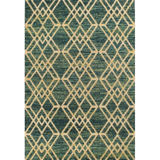 Barcelona Teal Moderne 2'7" x 4'11" Area Rug