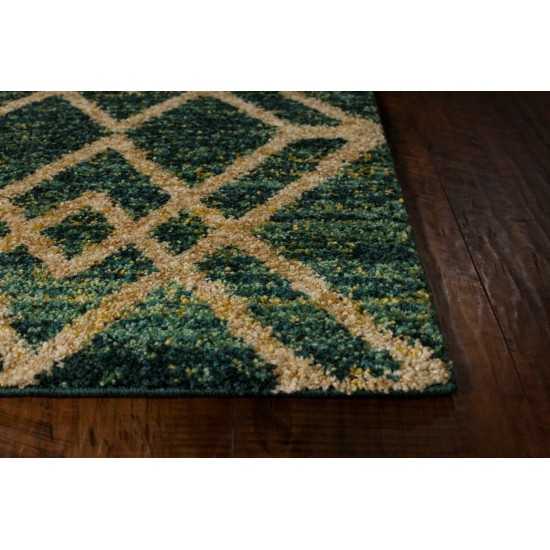 Barcelona Teal Moderne 2'7" x 4'11" Area Rug