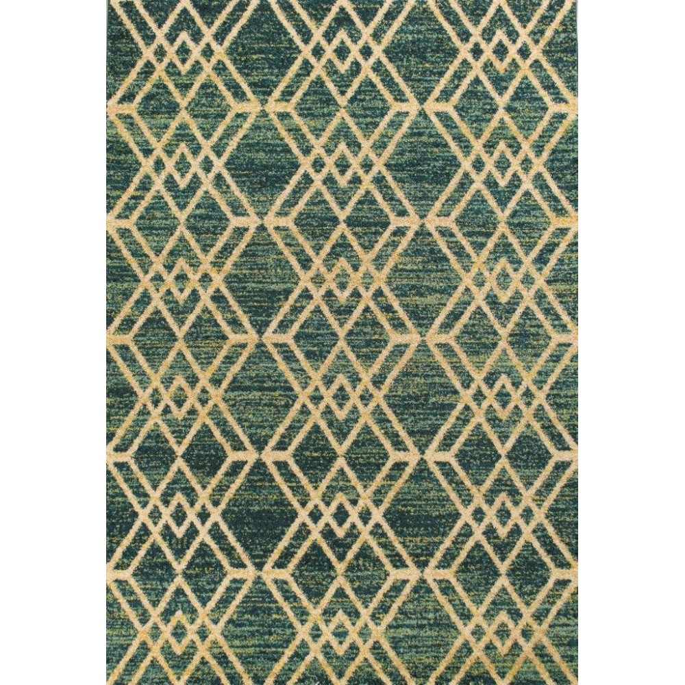 Barcelona Teal Moderne 5'3" x 7'7" Area Rug