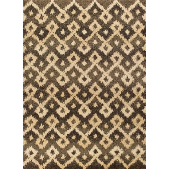 Barcelona Smoke/Sand Villa 2'7" x 4'11" Area Rug