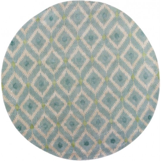 Bob Mackie Home Ice Blue Mirage 7'6" Round Area Rug