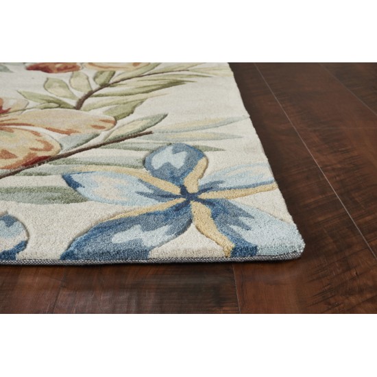 Coral Ivory Aloha 2'3" x 7'6" Runner Area Rug