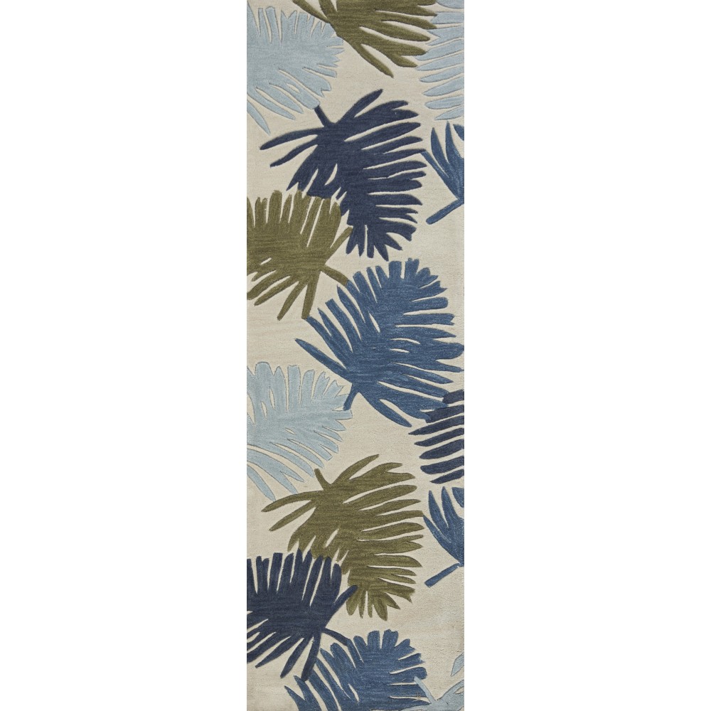 Coral Ivory Ocean Breeze 2'3" x 7'6" Runner Area Rug