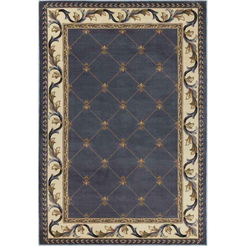 Corinthian Blue Fleur-De-Lis 2'3" x 3'3" Area Rug