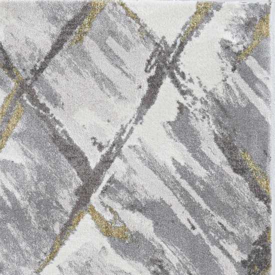 Elements Ivory/Grey Panes 5'3" 7'7" Area Rug
