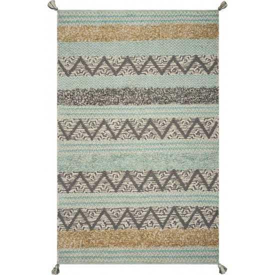 Hang Ten Malibu Turquoise Hermosa Beach 6' x 9' Area Rug