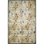 Jewel Beige Floral Windows 8'6" X 11'6" Area Rug