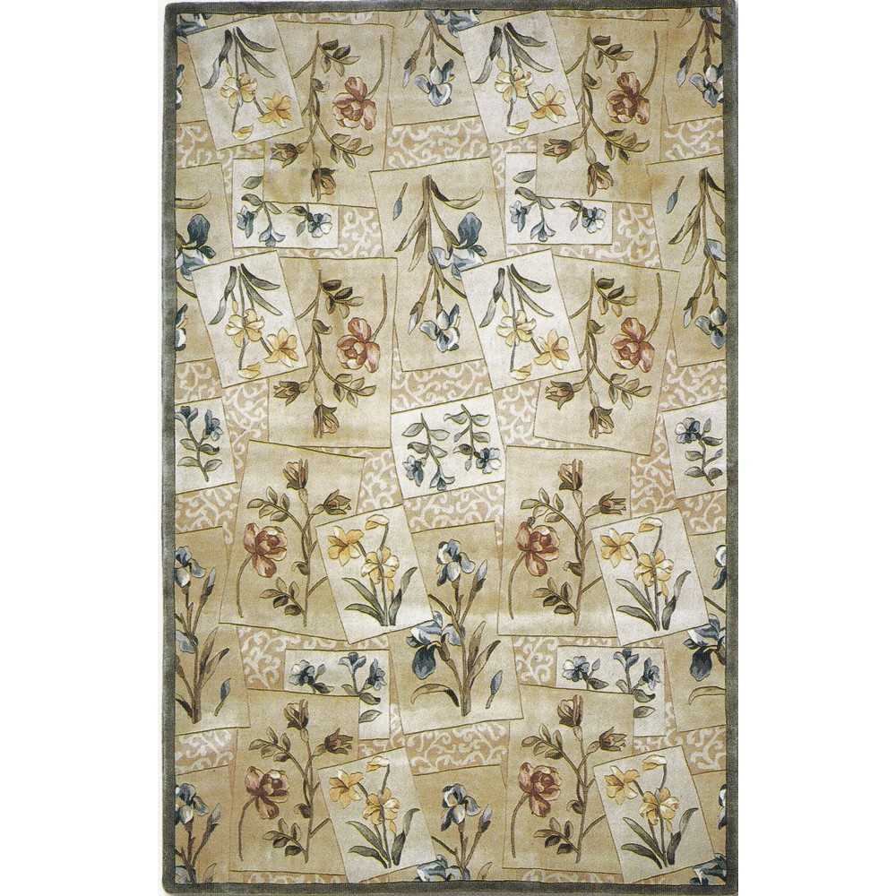Jewel Beige Floral Windows 8'6" X 11'6" Area Rug