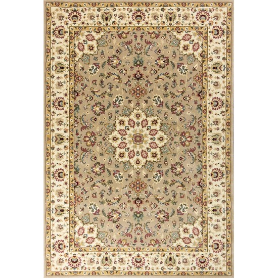 Kingston Beige/Ivory Tabriz 2'2" x 3'3" Area Rug