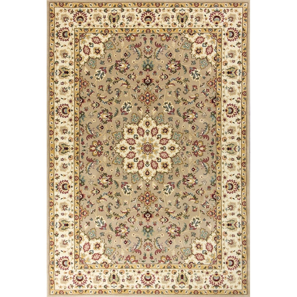 Kingston Beige/Ivory Tabriz 2'2" x 3'3" Area Rug