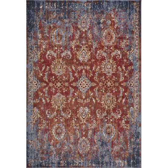 Manor Spice/Blue Expressions 5'3" x 7'7" Area Rug