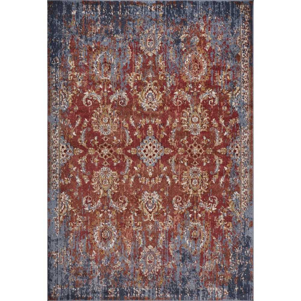 Manor Spice/Blue Expressions 5'3" x 7'7" Area Rug