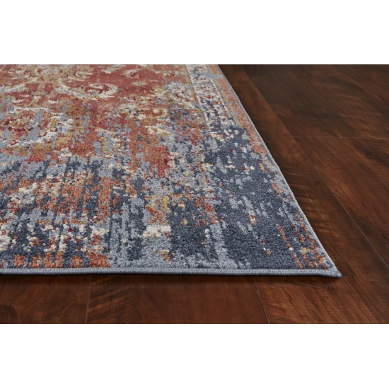 Manor Spice/Blue Expressions 5'3" x 7'7" Area Rug