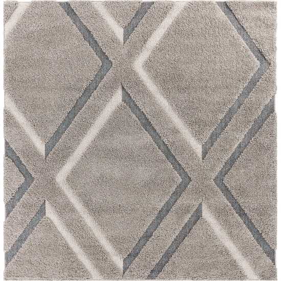 Monterrey Grey Visions 6'6" Square Area Rug