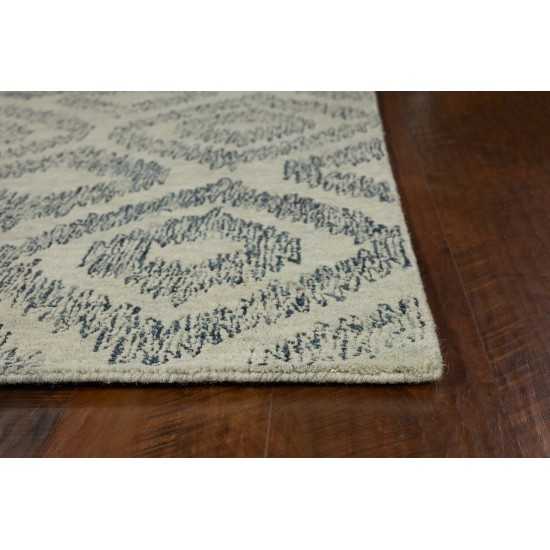 Sasha Ivory/Blue Vista 5' x 7' Area Rug