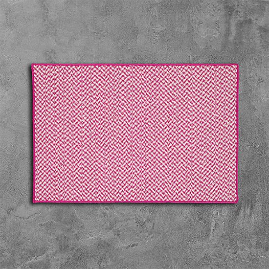 Colonial Mills Rug Outdoor Houndstooth Tweed Magenta Runner (Rectangle)