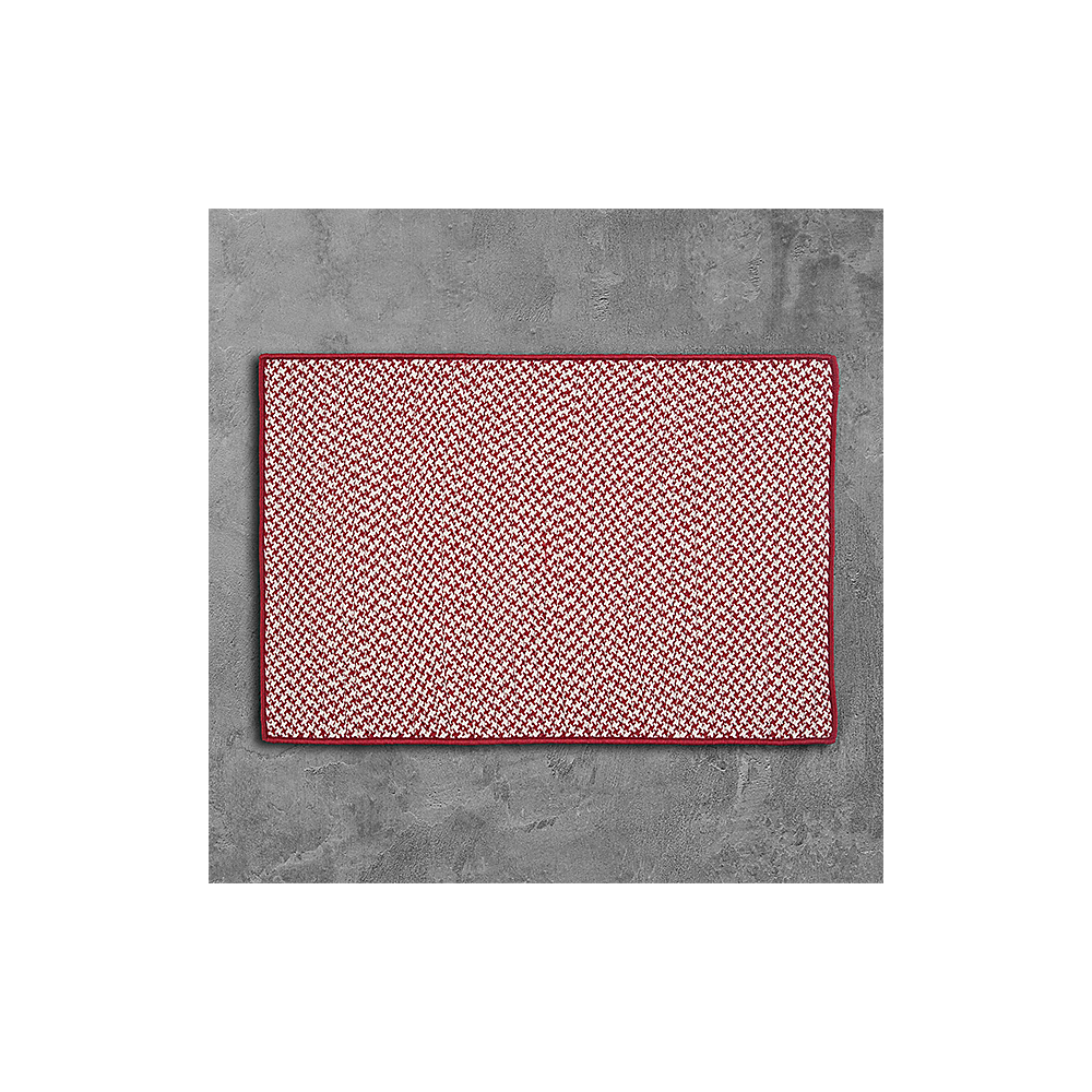 Colonial Mills Rug Outdoor Houndstooth Tweed Sangria Rectangle