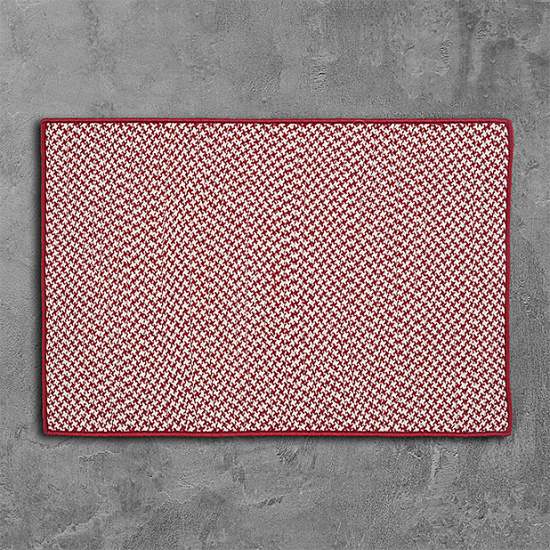 Colonial Mills Rug Outdoor Houndstooth Tweed Sangria Rectangle