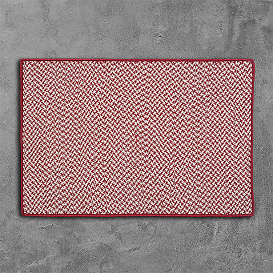 Colonial Mills Rug Outdoor Houndstooth Tweed Sangria Square