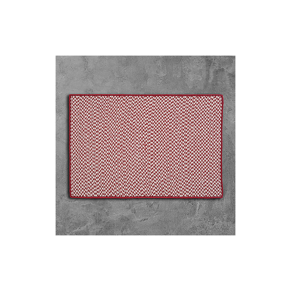 Colonial Mills Rug Outdoor Houndstooth Tweed Sangria Square