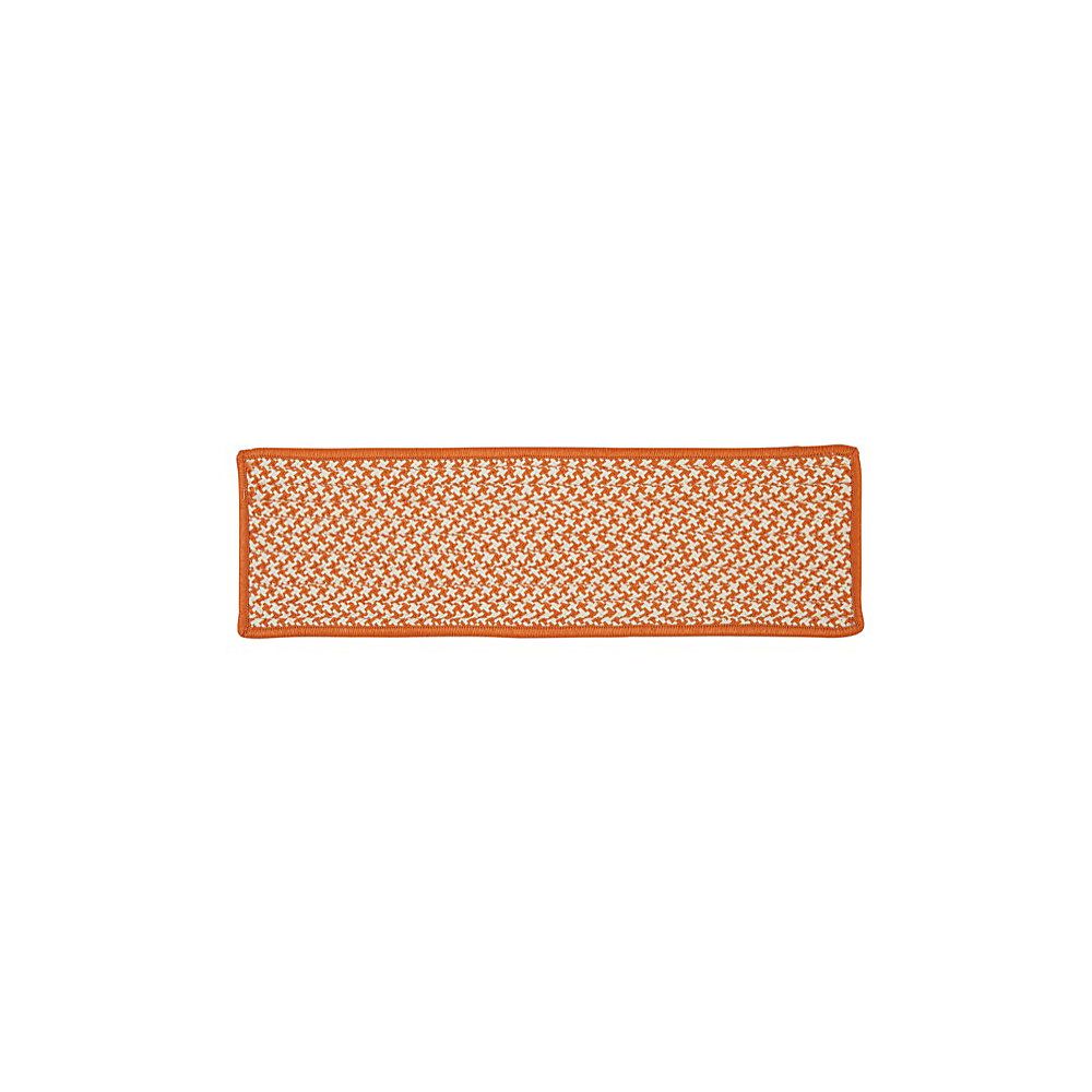 Colonial Mills Stair Tread Outdoor Houndstooth Tweed Orange Stair Tread