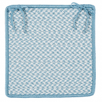 Colonial Mills Chair Pad Outdoor Houndstooth Tweed Sea Blue Chair Pad