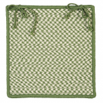 Colonial Mills Chair Pad Outdoor Houndstooth Tweed Leaf Green Chair Pad