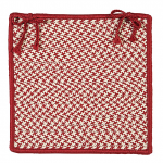 Colonial Mills Chair Pad Outdoor Houndstooth Tweed Sangria Chair Pad