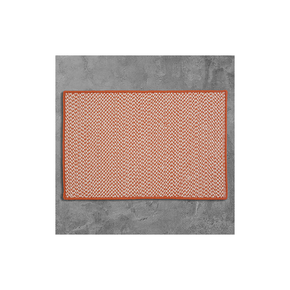 Colonial Mills Rug Outdoor Houndstooth Tweed Orange Square