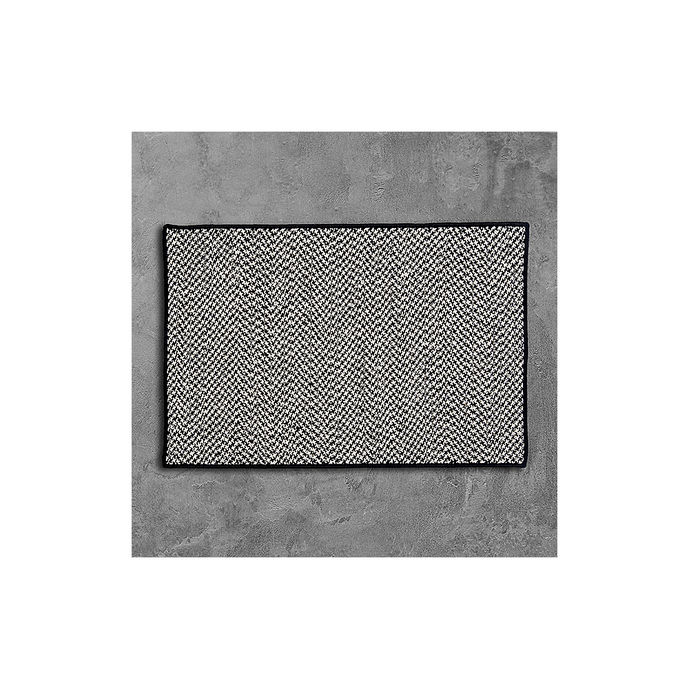 Colonial Mills Rug Outdoor Houndstooth Tweed Black Square