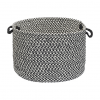 Colonial Mills Basket Outdoor Houndstooth Tweed  Black Round