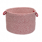 Colonial Mills Basket Outdoor Houndstooth Tweed Sangria Round