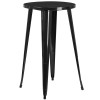 Commercial Grade 24" Round Black Metal Indoor-Outdoor Bar Height Table