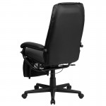 High Back Black LeatherSoft Executive Reclining Ergonomic Swivel Office Chair with Arms