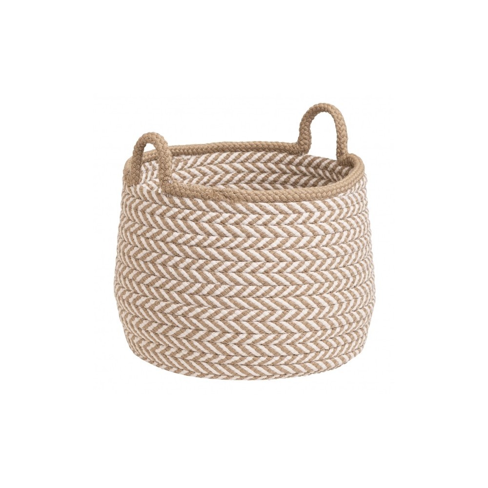 Colonial Mills Basket Prevé Basket Taupe & White Round