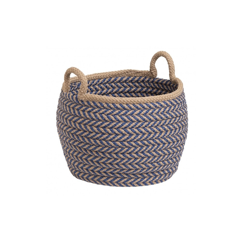 Colonial Mills Basket Prevé Basket Taupe & Blue Round