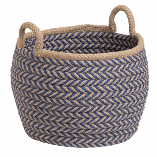 Colonial Mills Basket Prevé Basket Taupe & Blue Round