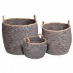 Colonial Mills Basket Prevé Basket Taupe & Blue Round