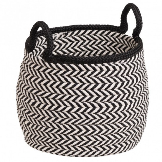 Colonial Mills Basket Prevé Basket White & Black Round