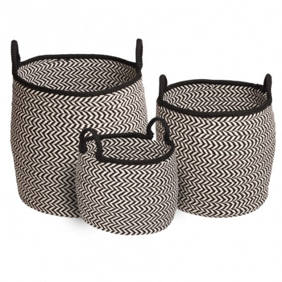 Colonial Mills Basket Prevé Basket White & Black Round