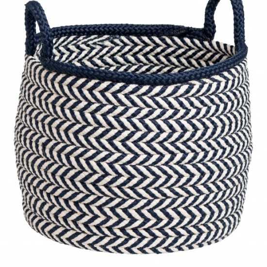 Colonial Mills Basket Prevé Basket White & Navy Round