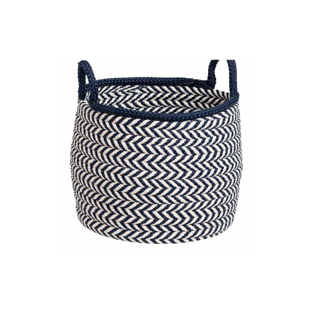 Colonial Mills Basket Prevé Basket White & Navy Round