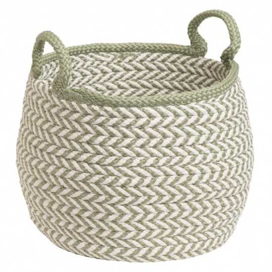 Colonial Mills Basket Prevé Basket White & Green Round