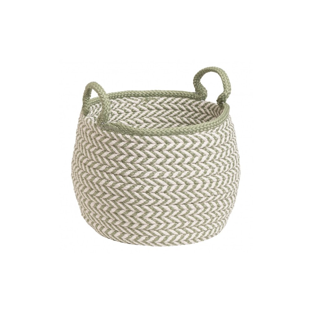 Colonial Mills Basket Prevé Basket White & Green Round Colonial Mills Basket Prevé Basket White & Green Round