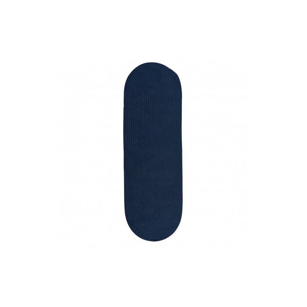 Colonial Mills Rug Reversible Flat-Braid (Oval) Runner Navy Runner (Oval)