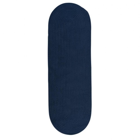 Colonial Mills Rug Reversible Flat-Braid (Oval) Runner Navy Runner (Oval)